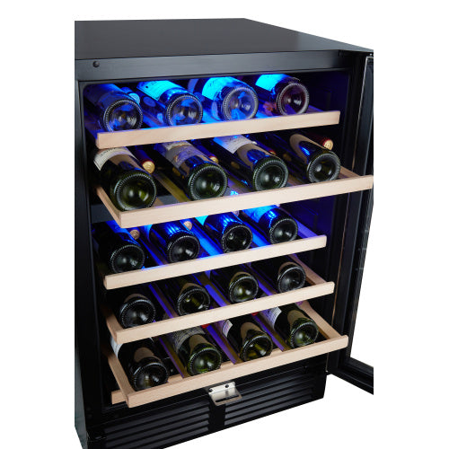 24" Dual Zone Wine Refrigerator – Built-In Cooler for 46 Bottles