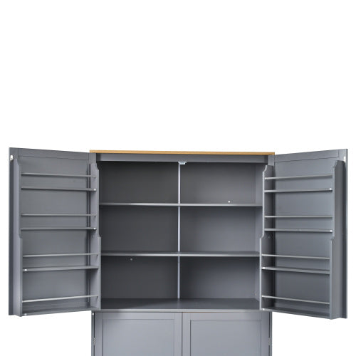 Freestanding Kitchen Pantry Cabinet, 40.2" W x 20" D x 71.3" H – Large Storage Cabinet by Welfel