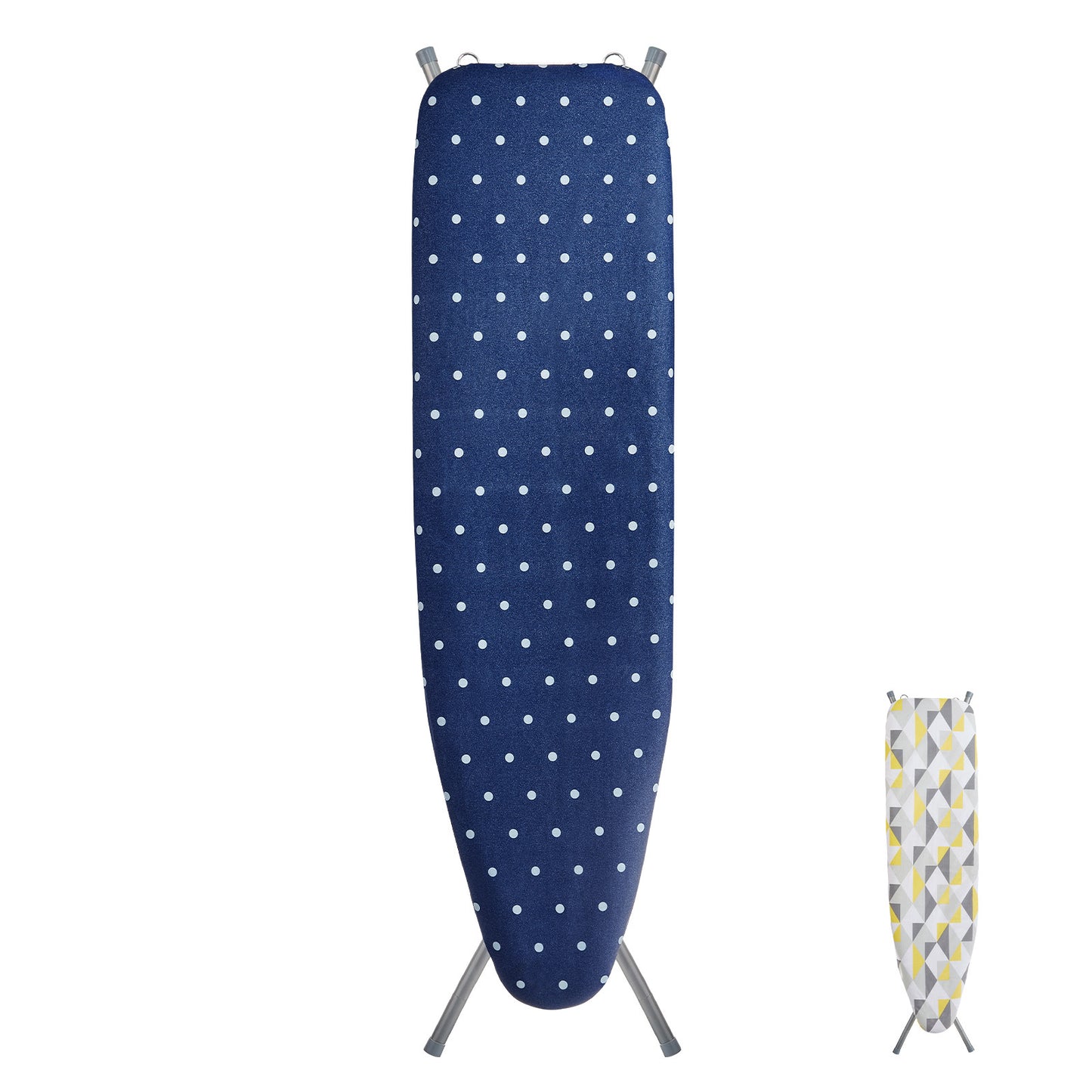 VEVOR ironing board with built-in bottom storage tray, metal frame, and foldable design for space-saving laundry organization
