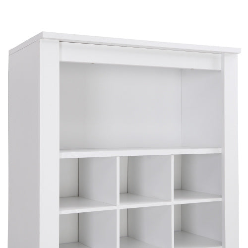 Stylish 30-Pair Shoe Cabinet Console – Modern Freestanding Storage, White Finish