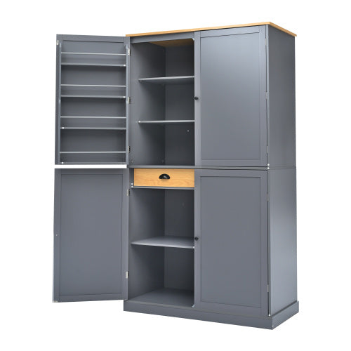 Freestanding Kitchen Pantry Cabinet, 40.2" W x 20" D x 71.3" H – Large Storage Cabinet by Welfel