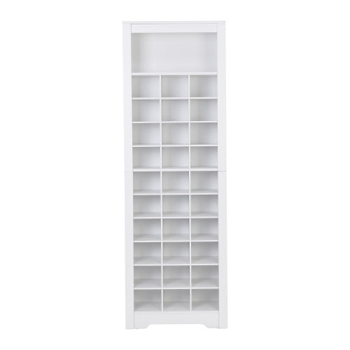 Stylish 30-Pair Shoe Cabinet Console – Modern Freestanding Storage, White Finish