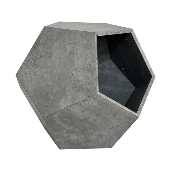 25.98 inch modern cement gray pet furniture cat rack side table made of durable MDF with cozy nest hole, sturdy design supporting up to 165 lbs, easy to assemble and clean