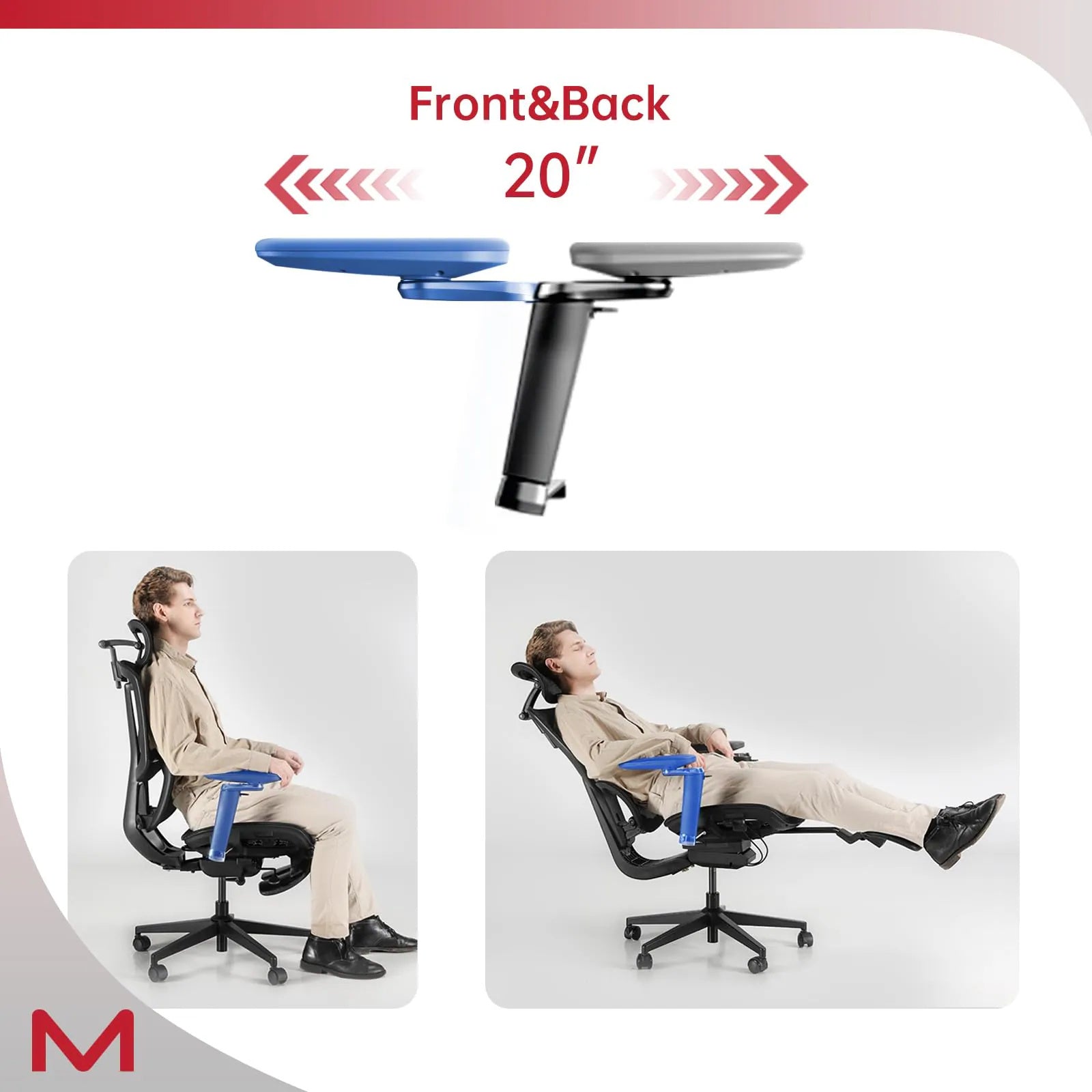 High-back ergonomic black office chair with adaptive lumbar support, fully adjustable 3D armrests, reclining mechanism, 3D headrest, retractable footrest, and sturdy metal mesh frame supporting up to 300 lbs