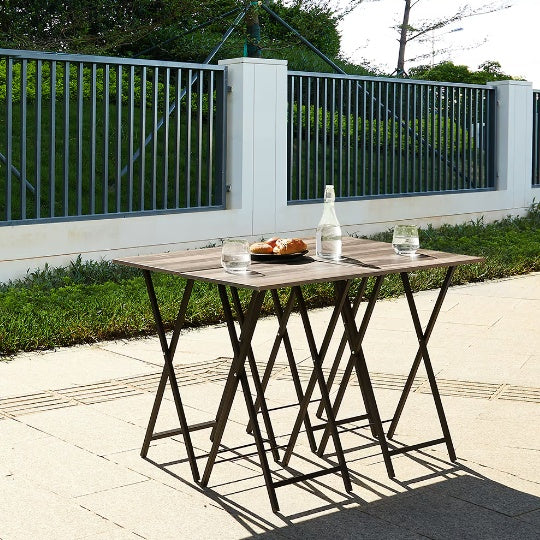 5-Piece Folding TV Tray Table Set – Foldable Sofa Side, End & Snack Tables, Space-Saving Design