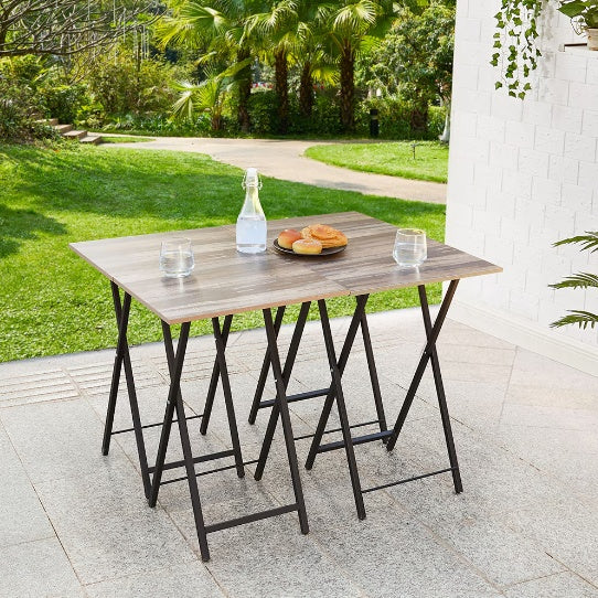 5-Piece Folding TV Tray Table Set – Foldable Sofa Side, End & Snack Tables, Space-Saving Design