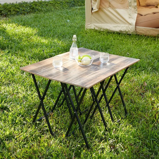 5-Piece Folding TV Tray Table Set – Foldable Sofa Side, End & Snack Tables, Space-Saving Design