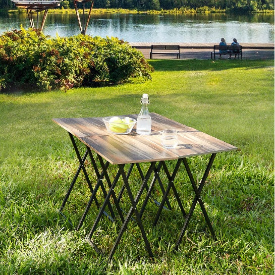 5-Piece Folding TV Tray Table Set – Foldable Sofa Side, End & Snack Tables, Space-Saving Design