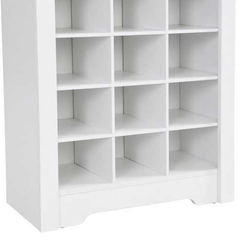 Stylish 30-Pair Shoe Cabinet Console – Modern Freestanding Storage, White Finish