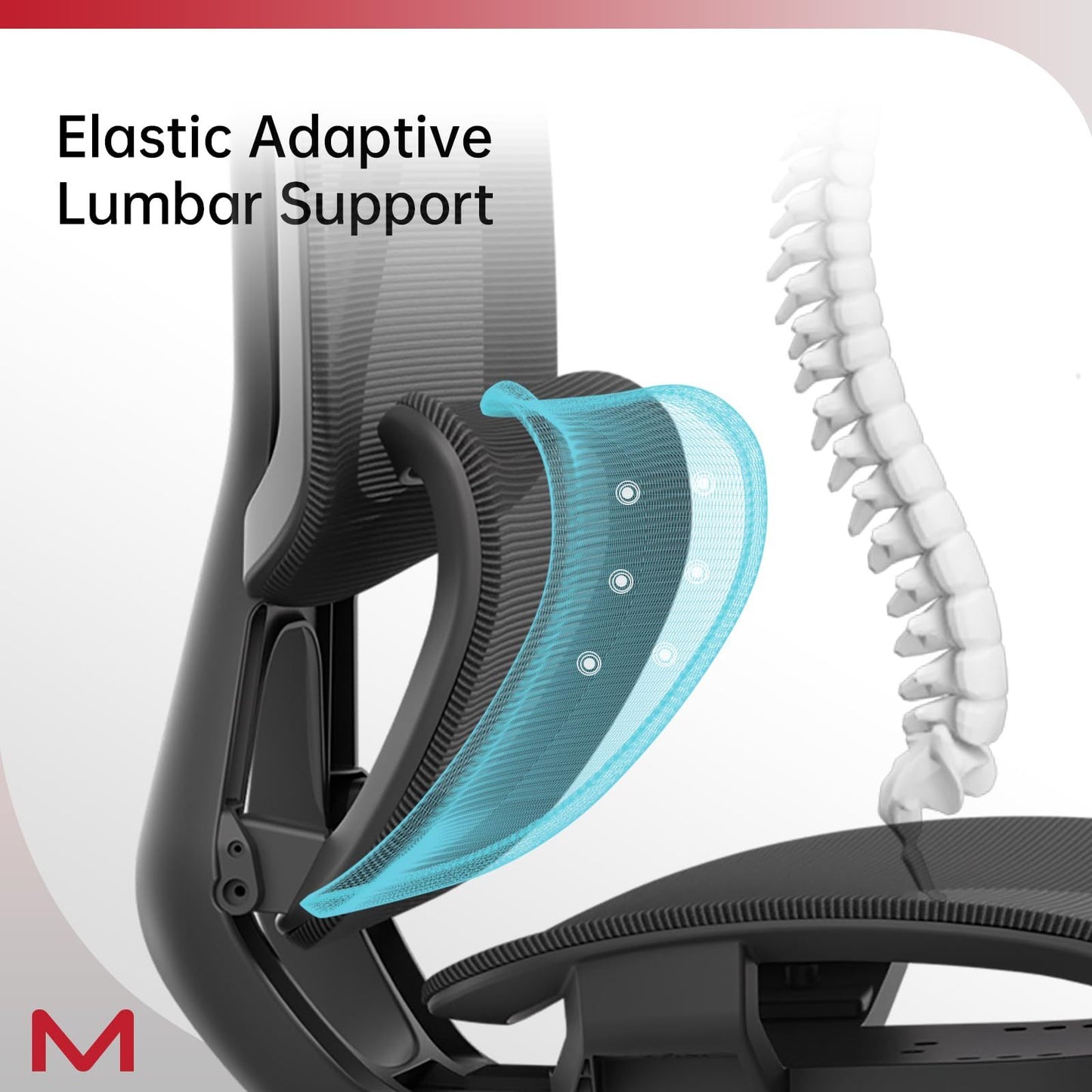 High-back ergonomic black office chair with adaptive lumbar support, fully adjustable 3D armrests, reclining mechanism, 3D headrest, retractable footrest, and sturdy metal mesh frame supporting up to 300 lbs