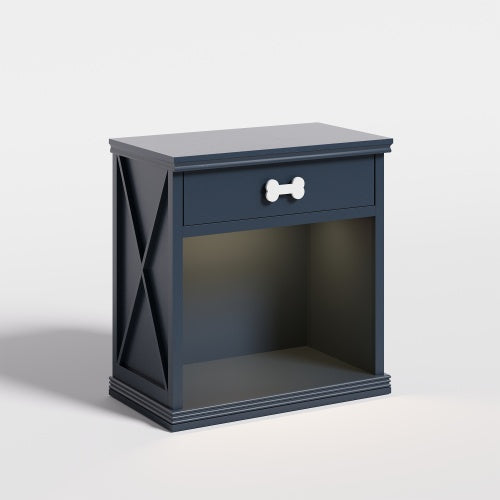 Vintage Small Locker with LED Lights & Cozy Pet Bed – Stylish Storage for Pets