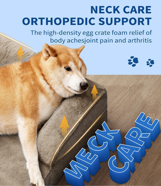 Orthopedic Dog Sofa – Supportive Foam, Waterproof, Washable Cover, Multiple Sizes & Colors
