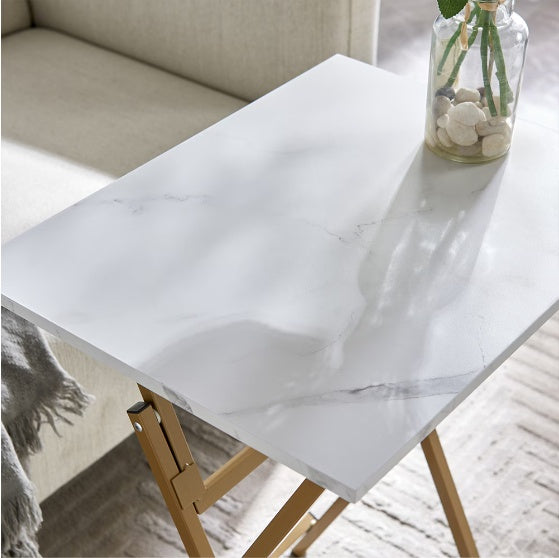 2-piece folding TV tray table set for snacks, laptops, or casual dining – portable, compact, and space-saving design