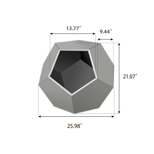 25.98 inch modern cement gray pet furniture cat rack side table made of durable MDF with cozy nest hole, sturdy design supporting up to 165 lbs, easy to assemble and clean