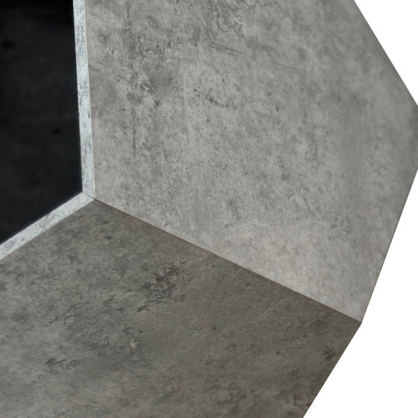 25.98 inch modern cement gray pet furniture cat rack side table made of durable MDF with cozy nest hole, sturdy design supporting up to 165 lbs, easy to assemble and clean